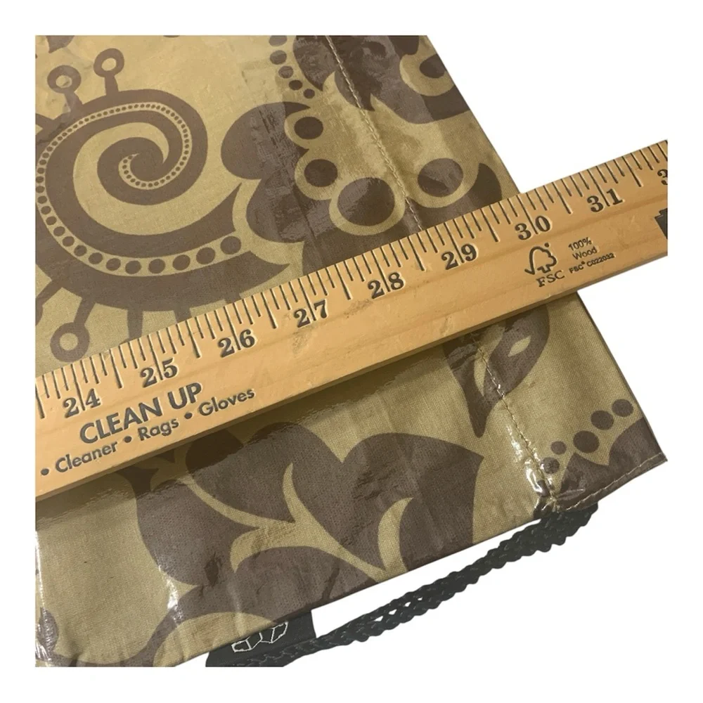Large 30” X 21” Drawstring Laundry Bag Paisley Cotton W/Polyurethan Coating NWOT